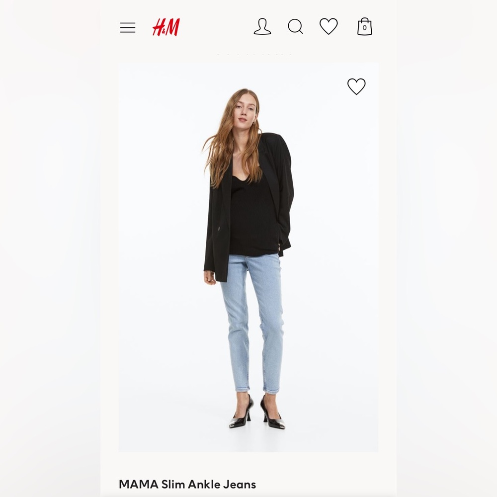 Mama Slim Ankle Jeans (Maternity)